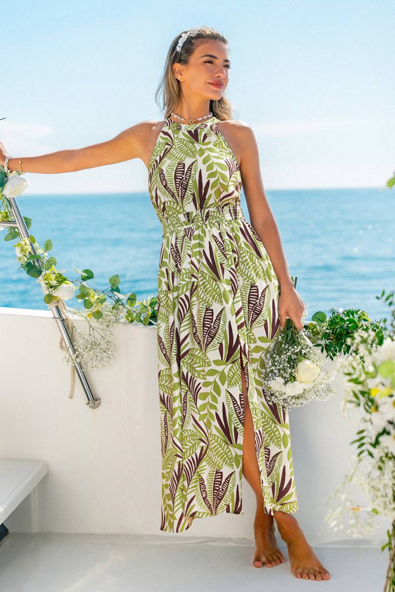 Melting Sun Tropical Maxi Dress